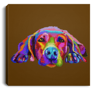 Hand Painted Weimaraners Square Canvas .75in Frame