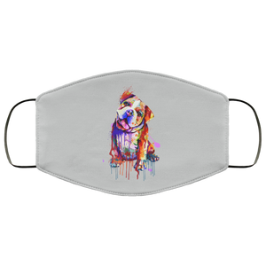 Hand painted Bull Dog human Face Mask