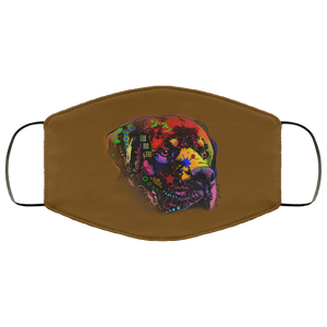 Hand painted rottweiler human Face Mask