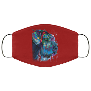 Hand painted Schnauzer human Face Mask