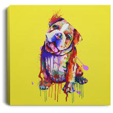 Load image into Gallery viewer, Hand Painted Bull Dog Square Canvas .75in Frame