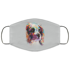 Hand painted cavalier human Face Mask