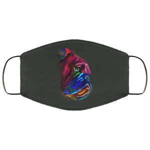 Hand painted Bull Dog human Face Mask