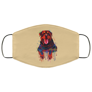 Hand painted rottweiler human Face Mask