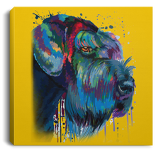 Load image into Gallery viewer, Hand Painted Schnauzer Square Canvas .75in Frame