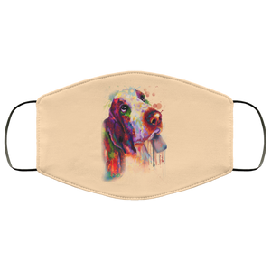 Hand painted bassethound human Face Mask