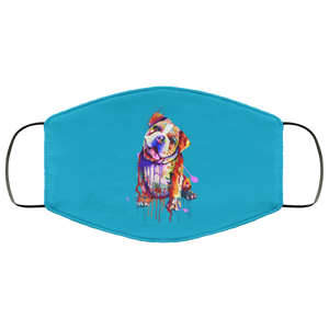 Hand painted Bull Dog human Face Mask