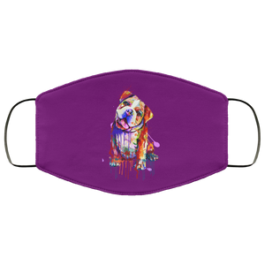Hand painted Bull Dog human Face Mask