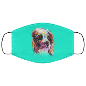 Hand painted cavalier human Face Mask