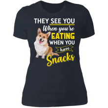Load image into Gallery viewer, THEY SEE YOU WHEN YOUR EATING Ladies&#39; Boyfriend T-Shirt