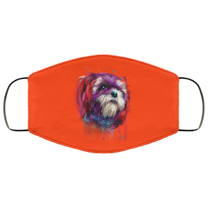 Hand painted Shih Tzu human Face Mask