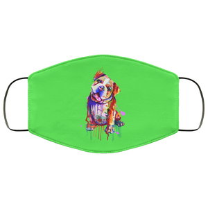 Hand painted Bull Dog human Face Mask
