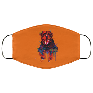 Hand painted rottweiler human Face Mask