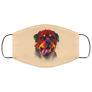 Hand painted rottweiler human Face Mask