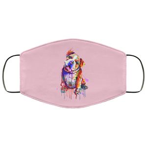 Hand painted Bull Dog human Face Mask