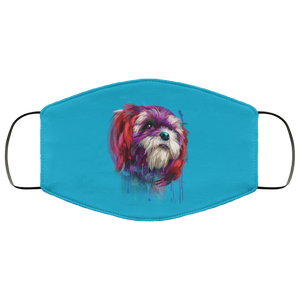 Hand painted Shih Tzu human Face Mask