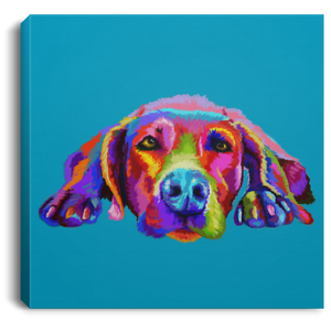 Hand Painted Weimaraners Square Canvas .75in Frame