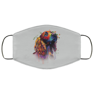 Hand painted cocker spaniel human Face Mask