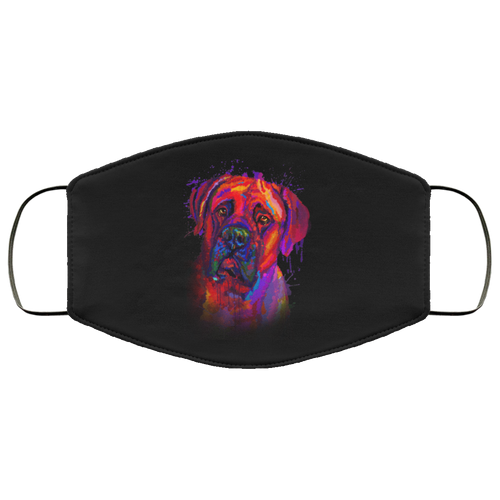 Hand painted Bullmastiff human Face Mask
