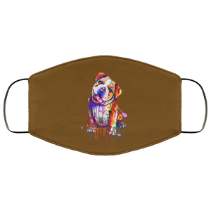 Hand painted Bull Dog human Face Mask