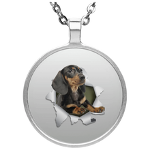 Load image into Gallery viewer, DACHSHUND 3D Circle Necklace