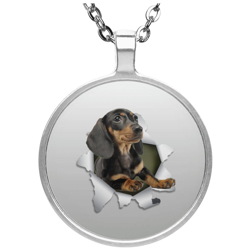 DACHSHUND 3D Circle Necklace