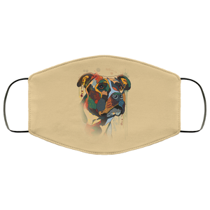 Hand painted pitbull human Face Mask