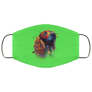 Hand painted cocker spaniel human Face Mask