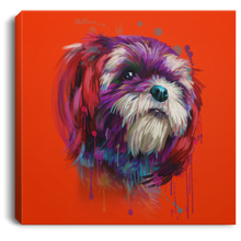 Load image into Gallery viewer, Hand Painted Shih Tzu Square Canvas .75in Frame