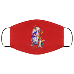 Hand painted Bull Dog human Face Mask