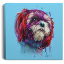 Load image into Gallery viewer, Hand Painted Shih Tzu Square Canvas .75in Frame