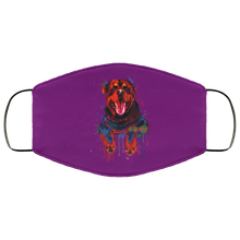 Load image into Gallery viewer, Hand painted rottweiler human Face Mask