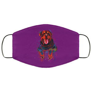 Hand painted rottweiler human Face Mask