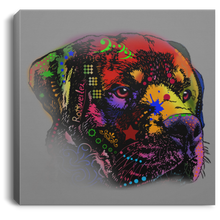 Load image into Gallery viewer, Hand Painted Rottweiler Square Canvas .75in Frame