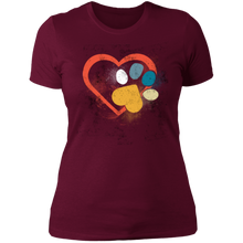 Load image into Gallery viewer, RETRO LOVE HEART PAWLadies&#39; Boyfriend T-Shirt