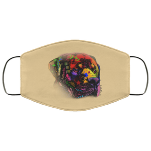 Hand painted rottweiler human Face Mask