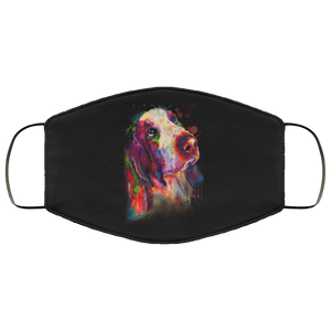 Hand painted bassethound human Face Mask