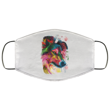 Load image into Gallery viewer, Hand painted sheltie human Face Mask