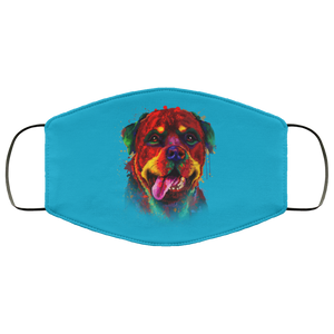 Hand painted rottweiler human Face Mask