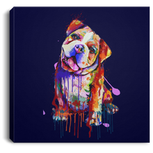 Load image into Gallery viewer, Hand Painted Bull Dog Square Canvas .75in Frame