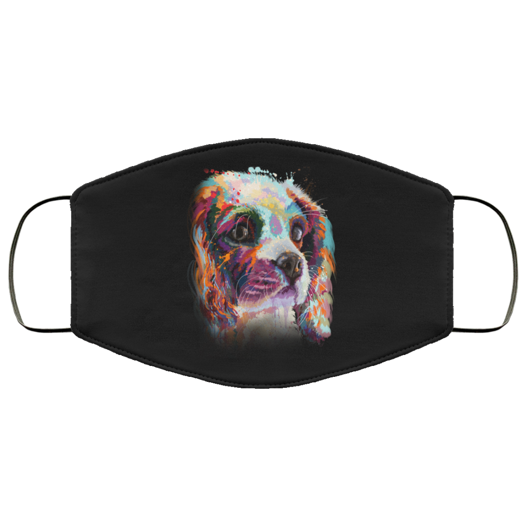 Hand painted cavalier human Face Mask