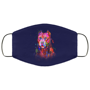 Hand painted pitbull human Face Mask