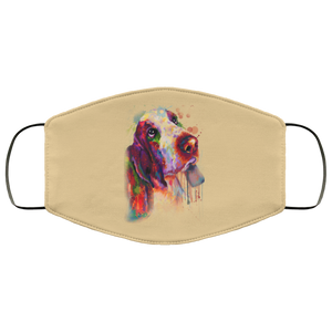 Hand painted bassethound human Face Mask