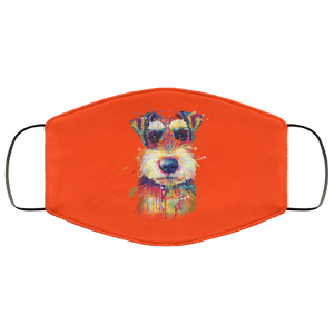 Hand painted Schnauzer human Face Mask