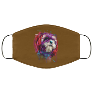 Hand painted Shih Tzu human Face Mask