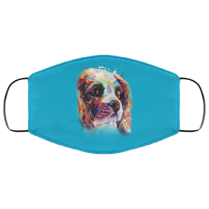Hand painted cavalier human Face Mask
