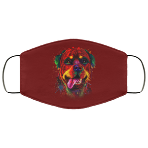 Hand painted rottweiler human Face Mask