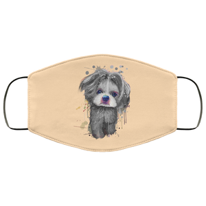 Hand painted 	Shih Tzu human Face Mask