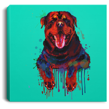 Load image into Gallery viewer, Hand Painted Rottweiler Square Canvas .75in Frame