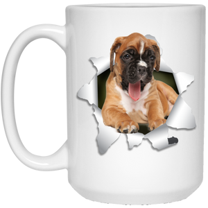 BOXER 3D 15 oz. White Mug